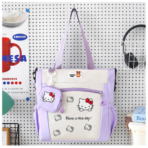 Bolso Bandolera de Dibujos Animados para Mujer, Gran Capacidad, Versátil, Lindo, con Diseño de Gato, Moderno, para Estudiantes, con Bolso Pequeño - Product Image 5