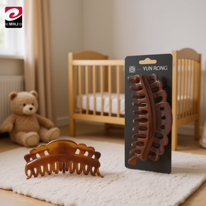Yun Rong Hair Clip 12 Pcs Brown Plastic Baby Hair Accessory - Product Image 3