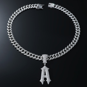 Collar con Colgante de Letra A Geométrica Estilo Hiphop Personalizado 2026, Collar Moderno para Hombre, Accesorio de Moda, Joyería al por Mayor - Product Image 4