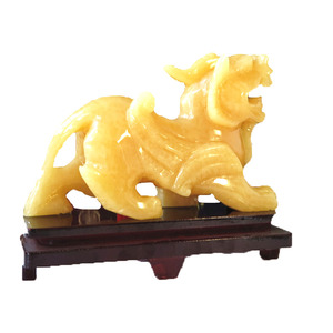 Estatua de Jade Pixiu Tallada Naturalmente en Topacio, Gran Venta - Product Image 4