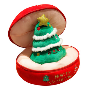 <span class=keywords><strong>Serie</strong></span> de juguetes de peluche de Navidad árbol de Navidad Santa Claus muñeco de nieve manzana almohada muñeca Super suave PP algodón Opp bolsa orejas móviles - Product Image 1