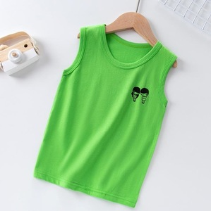 Di Estate dei capretti 100% Del Cotone Delle Ragazze Dei Ragazzi T-Shirt Senza Maniche Solido Dei Bambini Solido delle Parti Superiori Maglietta Per Il <span class=keywords><strong>Bambino</strong></span> - Product Image 5