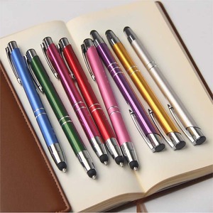 Stylos à bille métalliques multicolores 0,5 mm à prix d'usine, stylo multifonction pour écran tactile, fournitures de bureau promotionnelles préférées - Product Image 6