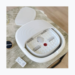 Masajeador de pies 3 en 1 con función de rodillo de burbujas, spa de agua de lujo, masaje shiatsu y calor
