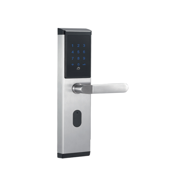 Modern Intelligent Door Handle with Fingerprint Recognition Smart Lock Zinc Alloy for Entry Bedroom Bathroom Exterior Hotel Use