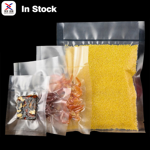 Wholesale 20*30 Clear Plastic Embossed Vacuum Bag Sealer Vacuum Storage Bags for Kitchen Frozen Food Packaging Embossed Bag