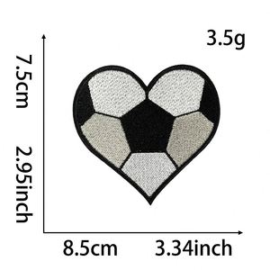 New Iron on Embroidery Sport Pattern Baseball Football Basketball Football Heart Heart Patch for Clothes Hat Decoration Gift - Product Image 6