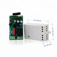 Modul Penerima Nirkabel Universal AC220V 433Mhz 1 Saluran Pengontrol YET401-220V 100 Meter ABS