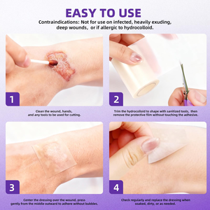 Parche de Gel Hidrocoloide al por Mayor para Heridas con Beneficios Reparadores para Cinta Adhesiva Corporal en Rollo - Product Image 4
