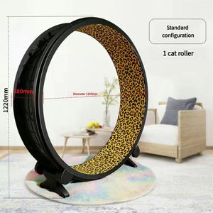 ล้อวิ่งออกกำลังกายสำหรับแมว ของเล่นแมวแบบอินเทอร์แอคทีฟ เงียบสงบ ใช้ในบ้าน - Product Image 6