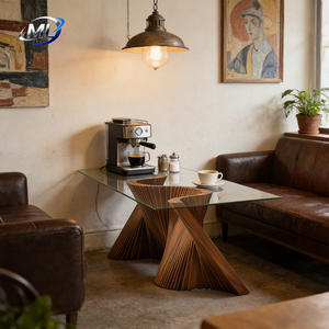 Mesa de Centro de Madera Maciza Convertible Personalizable de Alta Calidad con Diseño Europeo Moderno y Lujoso para el Hogar, la Oficina o el Hotel - Product Image 4