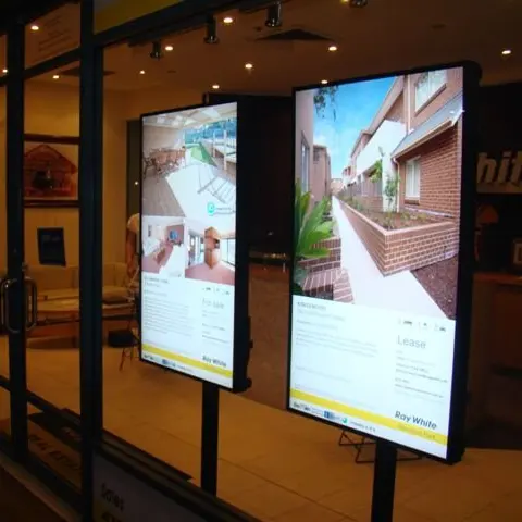 55 Zoll Boden stehend Ultra Bright LCD Real Estate Digital Displays Android Netzwerk fenster Werbung Bildschirm