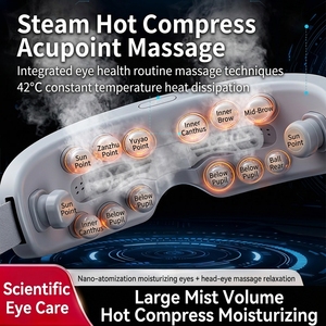 Atomizing Eye Massager <b>Hot</b> <b>Cold</b> Steam Heat Vibration Music Eye Care Relaxation Dark Circle Skin Soothing Beauty Device Home - Product Image 4
