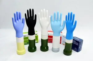 Giá rẻ màu xanh Nitrile miễn phí bột kiểm tra glovees Malaysia tay glovees