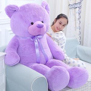 Boneka Beruang Teddy Ungu 60-180cm, Bulu Pendek Super Lembut, Bahan Semi-jadi Tanpa Isian, Grosir - Product Image 5