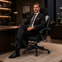 Silla de Oficina Reclinable con Respaldo Alto, Reposapiés Ergonómico, Silla de Computadora de Malla, Reposacabezas Ajustable, Silla de Oficina Giratoria