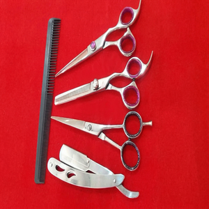 Kit professionnel de ciseaux et rasoirs de coiffeur avec lames en acier inoxydable, base d'instruments chirurgicaux - Product Image 1