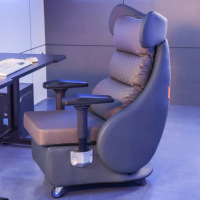 Fauteuil de jeu moderne en métal avec accoudoirs réglables et dossier inclinable pour les familles, les hôtels d'e-sport ou les cafés internet