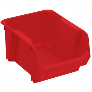 Modular Trays <b>Plastic</b> <b>Storage</b> <b>Bin</b> For Logistics Warehouse Organization Red Color - Product Image 2