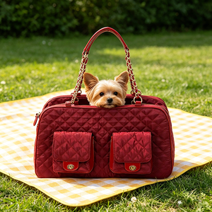 Dog <b>Cat</b> Pet Carrier Bag Portable Travel Handbag Breathable Mesh Pet Bag Large Capacity Small Pet Carrier - Product Image 1