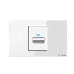 Interrupteur mural universel en verre trempé avec panneau à 1/2/3/4 boutons et indicateur LED - Product Image 1