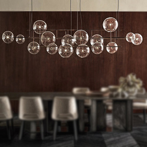 Hiện đại thủy tinh toàn cầu tuyên bố ánh sáng mặt dây chuyền cho biệt thự dự án cho Úc New Zealand sản phẩm đèn chùm đèn Mặt dây chuyền - Product Image 1