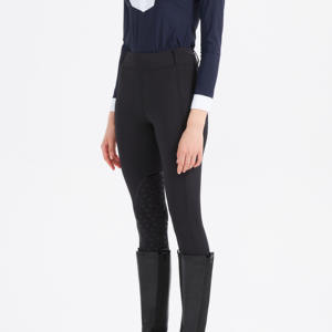 批发定制硅胶纯色女式马术裤吸湿排汗打底裤用于骑马训练中国制造 - Product Image 5