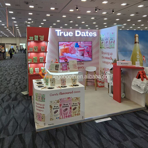 Stand <span class=keywords><strong>de</strong></span> Exhibición Modular Reutilizable para Alimentos con Pantalla LED Integrada para Ferias Comerciales - Product Image 1