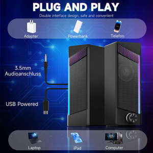Creative RGB <b>Mini</b> Wired <b>PC</b> Gaming Ser Portable 2.0 Channel USB Powered Newest Design - Product Image 3