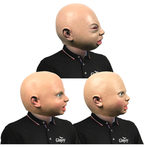 Maschera <span class=keywords><strong>in</strong></span> Latex Divertente con Volti Sorridenti, Piangenti e Arrabbiati per Halloween e Feste <span class=keywords><strong>in</strong></span> Maschera, Accessori Spaventosi Personalizzabili - Product Image 3