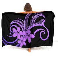 Sarung Pantai Wanita Motif Polinesia, Selendang Bikini, Sarung Hawaii,  Penutup Pantai,  Bisa Custom Logo & Teks