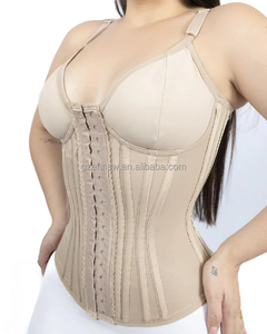 Corsé deshuesado de acero 18 De satén sin costuras, Copas de encaje sobre el busto, cinturón de barriga, chaleco Sexy para mujer, Body moldeador de pecho, ropa moldeadora con espalda en T - Product Image 5