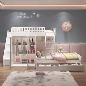 Aangepaste Maten En Kleuren Stapelbed Met Opslag Kinderkamer Meubels Kinderen Stapelbedden Met Lades - Product Image 5