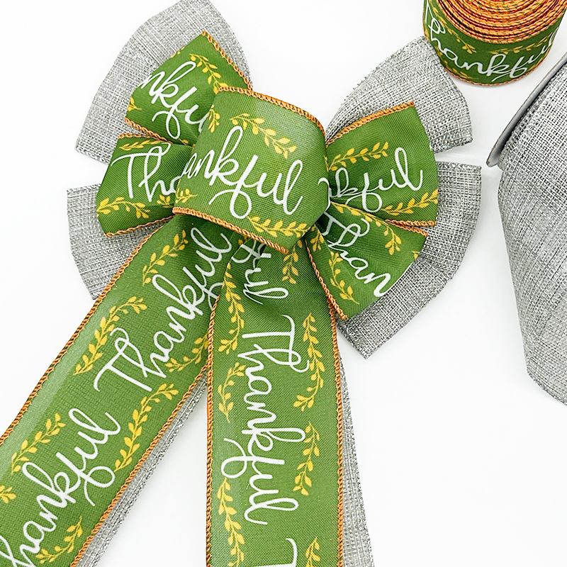 Gordon Ribbons Gold Glitter Decorative Wire Edged Wreath Ribbon for Home Bow Making