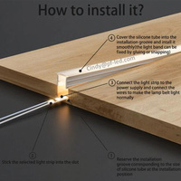 Profilé LED en silicone flexible 1010 1212 1510 1616 2020 302 pour éclairage linéaire encastré, profil LED en silicone découpable