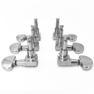 Vente en gros de boutons de guitare en argent généralisés, têtes de machine chromées pour guitare acoustique 3L/3R, 6 pièces par jeu avec vis - Product Image 3
