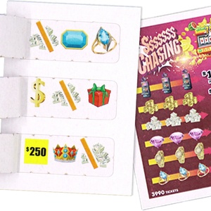3 Chances Fine Same to Win Pull Tab <b>Cards</b> Custom Printing Recyclable Pull Game Design Pull Tabs Gambling Tickets - Product Image 1