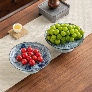 <span class=keywords><strong>จาน</strong></span>ขนมหวาน ผลไม้แห้ง หรือของว่าง ขนาด 8 นิ้ว ทรงกลม เคลือบสีน้ำเงิน ทำจากพอร์ซเลนคุณภาพสูง เป็นมิตรกับสิ่งแวดล้อม เหมาะสำหรับตกแต่งบนโต๊ะอาหาร - Product Image 2