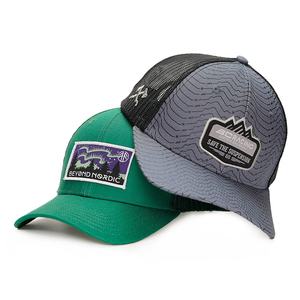 Casquettes de camionneur en coton imprimé en gros, 6 panneaux, maille, étiquette tissée, patch - Product Image 1