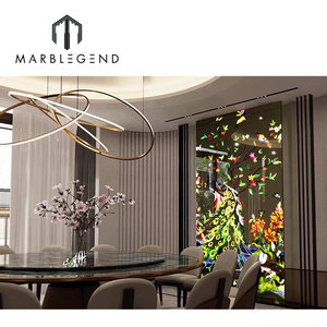 Peacock đá cẩm thạch kết cấu tường Bảng điều khiển bằng tia nước huy chương sàn mô hình thiết kế bằng tia nước đá cẩm thạch Inlay gạch - Product Image 5