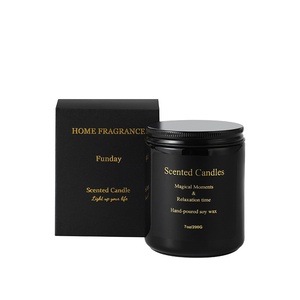 Direkt vom Hersteller: Glänzend Schwarzer Zylinder-Glasbecher mit Goldfolienverpackung, Rauchfreie Umweltfreundliche Duftkerze aus Sojawachs - Product Image 5