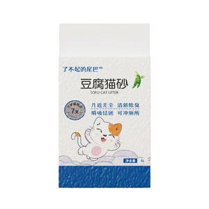 ทรายแมวผสมเต้าหู้ ฝุ่นน้อย จับตัวเป็นก้อนเร็ว สีเบจ ทรงกระบอก สำหรับห้องน้ำแมว 6 ลิตร - Product Image 2