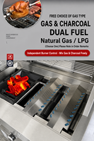 Barbecue à gaz portable en acier inoxydable 304 à 4 brûleurs avec tube de rôtissoire pour cuisine extérieure