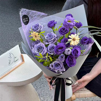 Papel de Envolver Flores de Fibra de Seda de Poliéster Translúcido, Textura Tipo Malla, Envoltura Floral Auxiliar, Suministros para Floristas al por Mayor