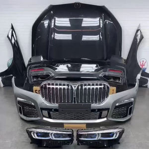 Convient à <span class=keywords><strong>BMW</strong></span> Série 7 16-18 G12 <span class=keywords><strong>730</strong></span> 740 Modification Upgrade 19-22 New Laser Headlight Surround Front Bumper Complete Set - Product Image 5