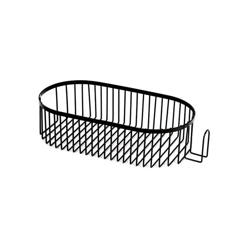 Customized Metal Wire Wall Mounted Hanging Spice Rack Kitchen Adhesive Storage Basket with Hook