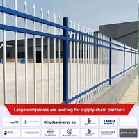Barandilla de Acero Galvanizado para Patio Escolar, Valla de Hierro Forjado para Fábrica, Villa, Comunidad, Muro de Aislamiento, Barandilla Protectora Esmerilada para Suelo