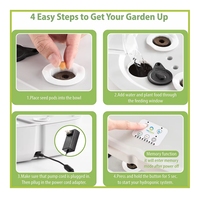 Système de culture de plantes à domicile, 8 pots de fleurs avec lumière de croissance LED à spectre complet, jardin intelligent, micro-légumes, arrosage, kits de culture hydroponique