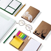 Bloc-notes personnalisé promotionnel, planificateur, notes adhésives, impression de logo, kraft, 100x145mm, fermeture magnétique, auto-adhésif