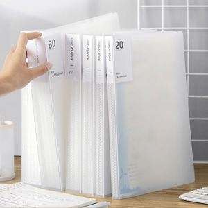 Classeur transparent A4 avec 100 pinces à documents, capacité de 60 pages, pour le rangement des certificats des élèves du primaire, des partitions musicales et des cahiers - Product Image 4